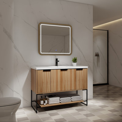 48" Resin Basin Bathroom Vanity