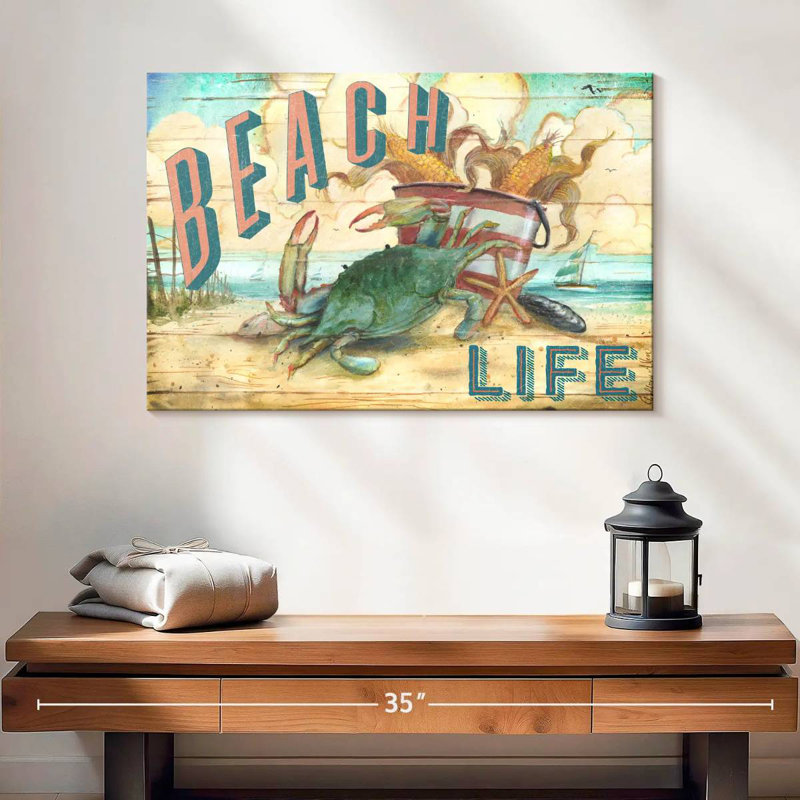 Crabe de plage I, H 16 po x l 24 po
