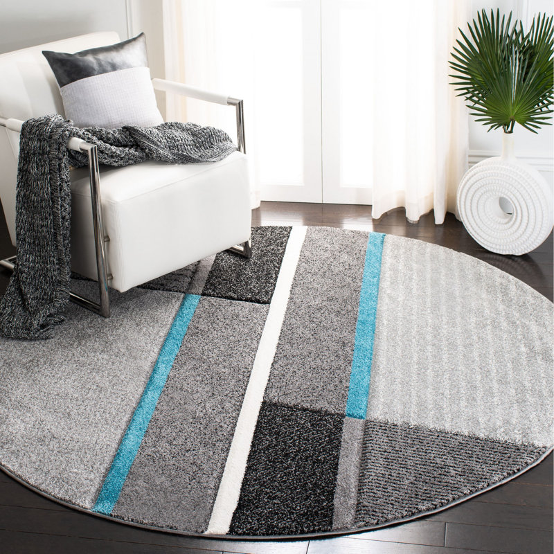 Vilica Performance Patchwork Rug, Round 6'7"