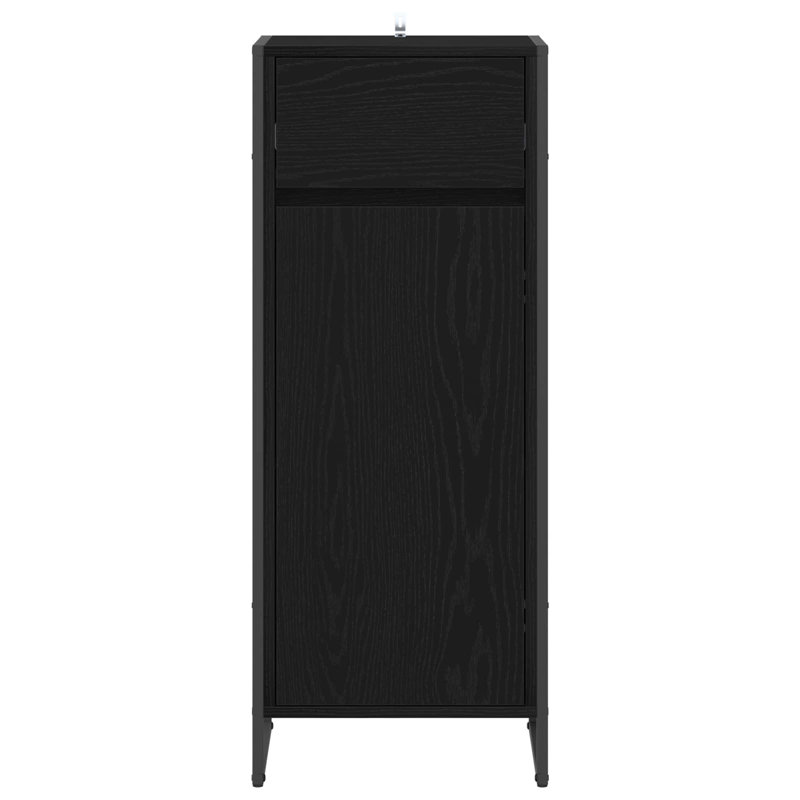 Freestanding Bathroom Cabinet, Black Oak
