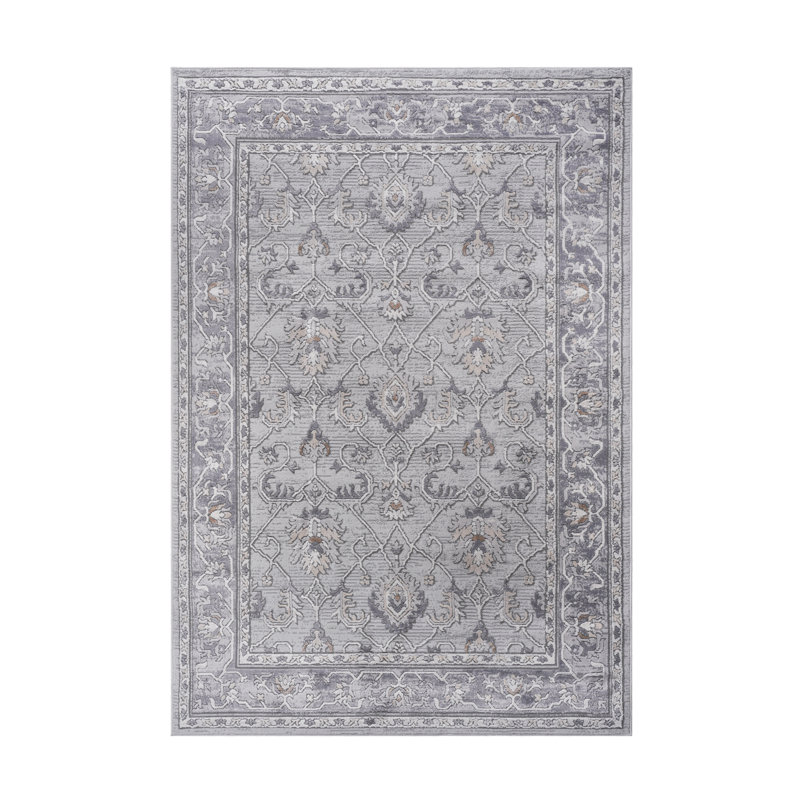 5X7 Area Rug /Grey/, Non-Shedding, Stain , Decorative For Living Room, Bedroom, Dining, Home Office Loom & Rug, Stain-, Complements Dining Room Style