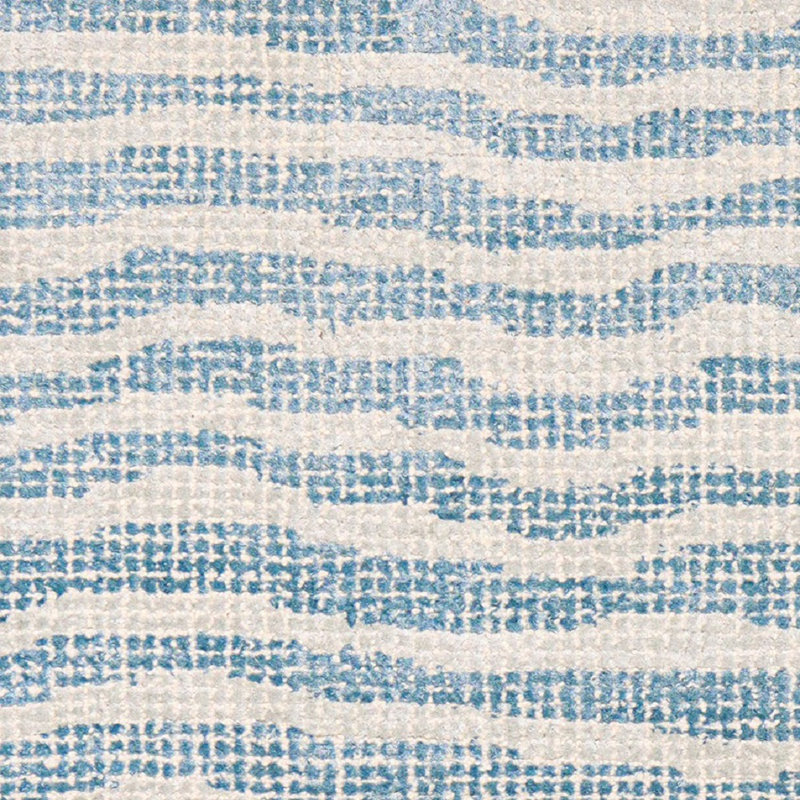 Trenta Striped Area Rug in Denim, Rectangle 5' x 8'