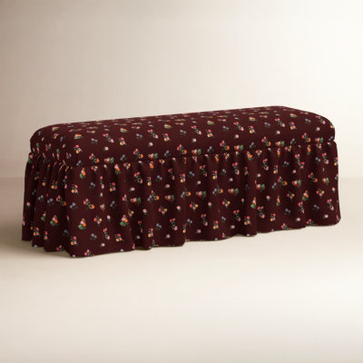Surrey Dining Bench In Dahlia Ditsy Burgundy