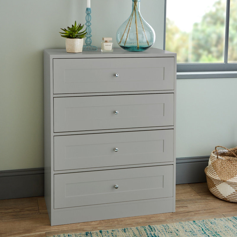 Merrigan 75cm W 4 - Drawer Chest of Drawers, Grey