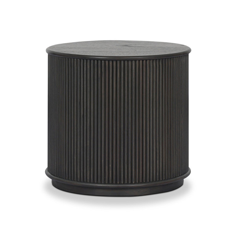 Ona End Table-Amber Mindi Veneer, Smoked Black Mindi Veneer