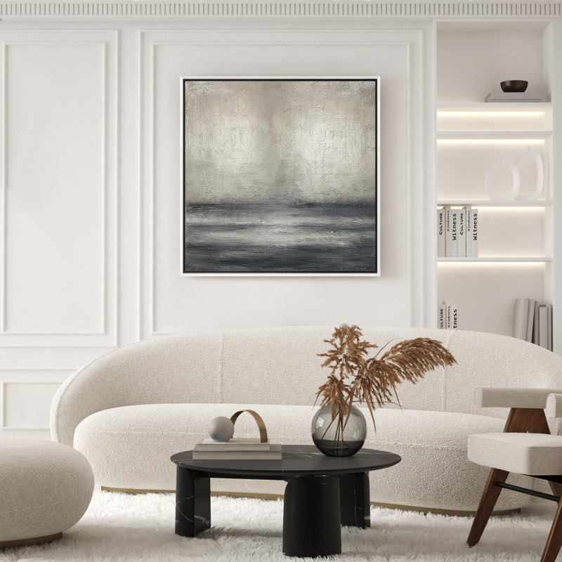 Art mural encadré, rétro, antique et classique pour chambre à coucher - 16 po x 16 po, H 16 po x l 16 po, Blanc