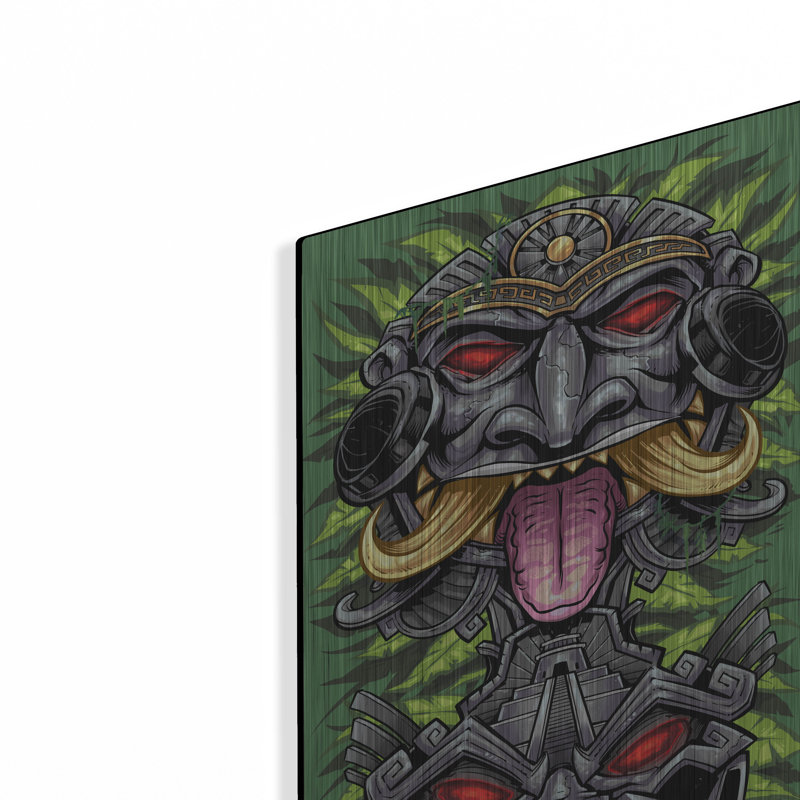 «Aztec Tiki Totem Skateboard» par Flyland Designs, H 36 po x l 12 po