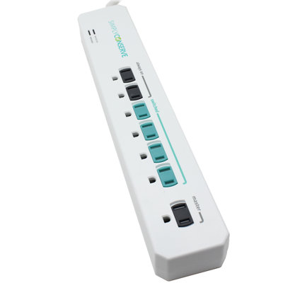 Simply Conserve Advanced Power Strip SC73T1 Surge Protector Outlets White Power Strip Extension Cord with Multiple Outlets Power Surge Strip for El Simply Conserve Advanced Power Strip SC73T1 Surge Protector Outlets White Power Strip Extension Cord with Multiple Outlets Power Surge Strip for El