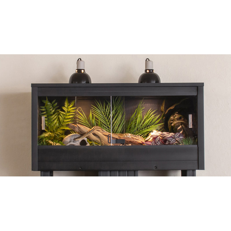 Terrarium Deneishia, 39 gallons - H 18,19 po x l 36 po x P 18,15 po, Noir