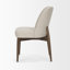Chaise d'appoint de salle à manger en tissu avoine-889501263