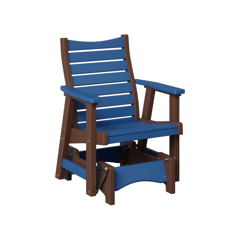 Fauteuil oscillant simple Berlin Gardens Bristol, Pacific Blue Top/Chocolate Brown Base