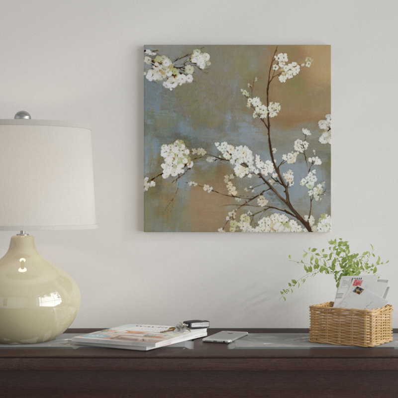 " Ode To Spring I ", 26" H x 26" W x 1.5" D, Black Framed Canvas, No Mat
