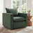 Louretha 34" Wide Fabric Upholstered Swivel Armchair-737833904