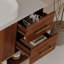 Meuble-lavabo moderne de 36 po avec lavabo vasque en céramique, armoire d'appoint dorée-862840530