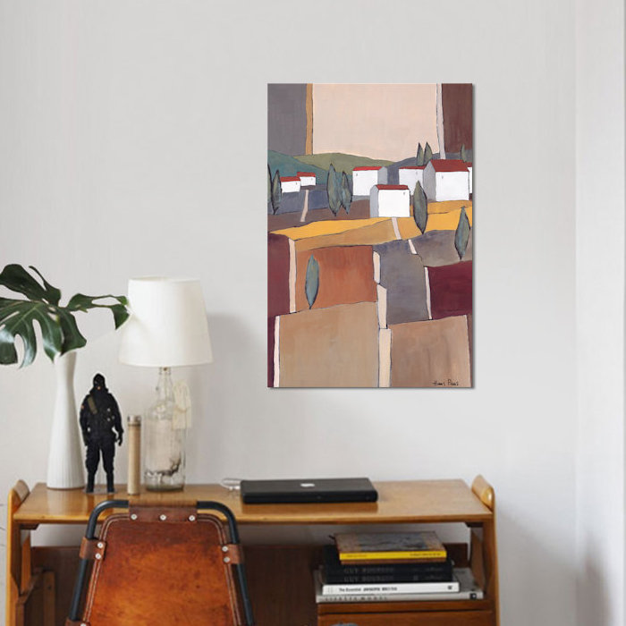 « white houses i », reproduction sur toile, H 40 po x l 26 po x P 1,5 po, Toile tendue, Pas de tapis