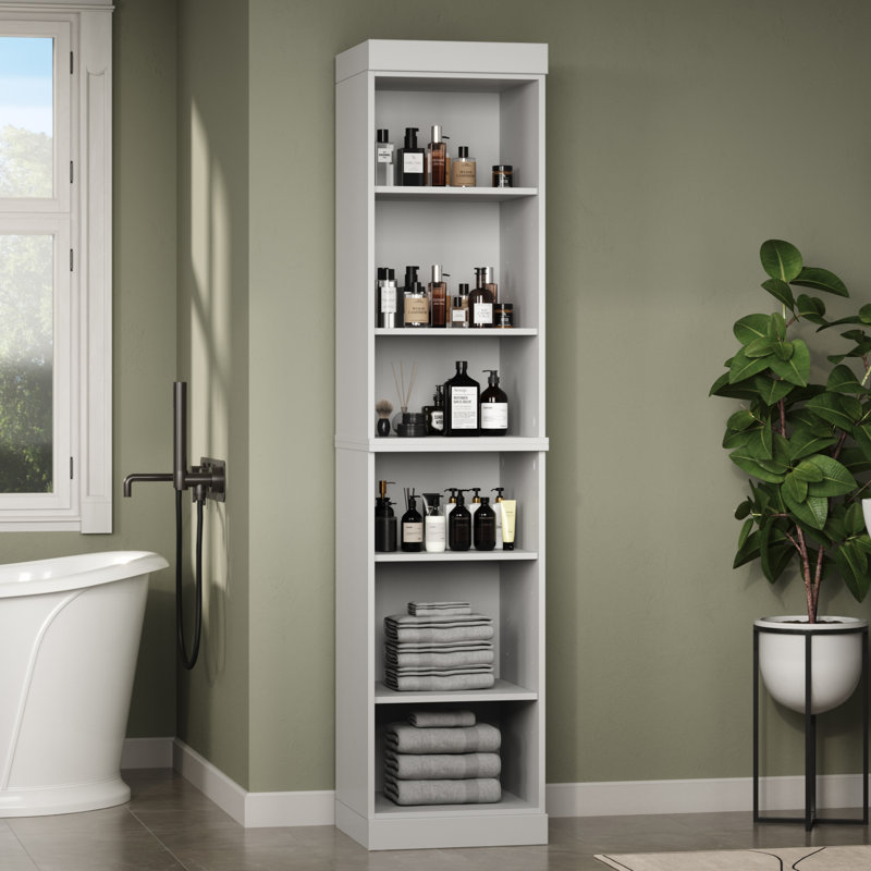 Armoire de rangement 100% en bois massif Palace Imports, tablettes réglables, hauteur 71,5 po, Blanc