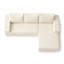 Canapé modulaire en forme de L en flanelle désossée avec siège profond, choix de méridienne orientée à droite, double poches latérales, aucun assemblage requis-132440248-132440253-132440250