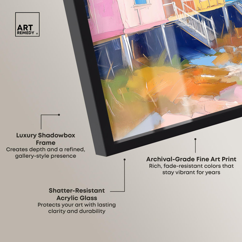 «Coastal Shadowbox», impression côtière par Art Remedy, Noir, H 17 po x l 21 po