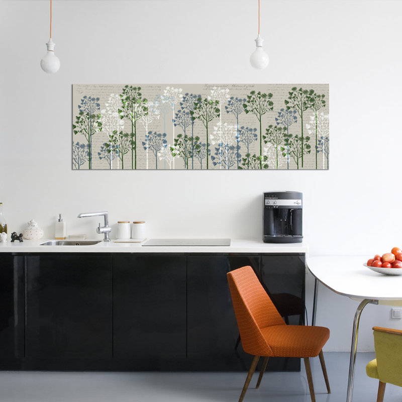 « floral trees ii », reproduction d’impression sur toile, H 20 po x l 60 po x P 1,5 po, Toile tendue