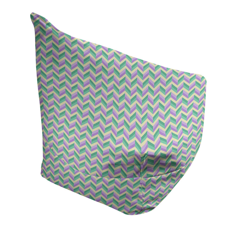 Petite chaise à sacs à billes & Leffel, H 86 po x L 2 po x P 43 po, Mauve / Vert, Pas de bourre