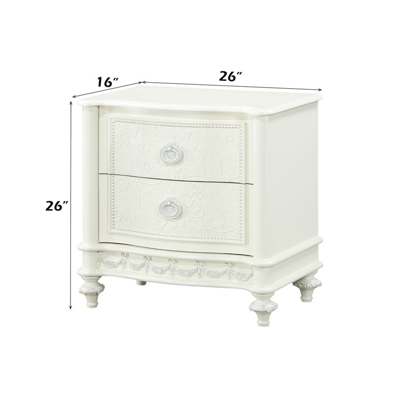 Table de chevet 2 tiroirs Dorothy