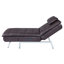 Padilla Brown Synthetic Leather Chaise Lounge W/Pillow & Usb