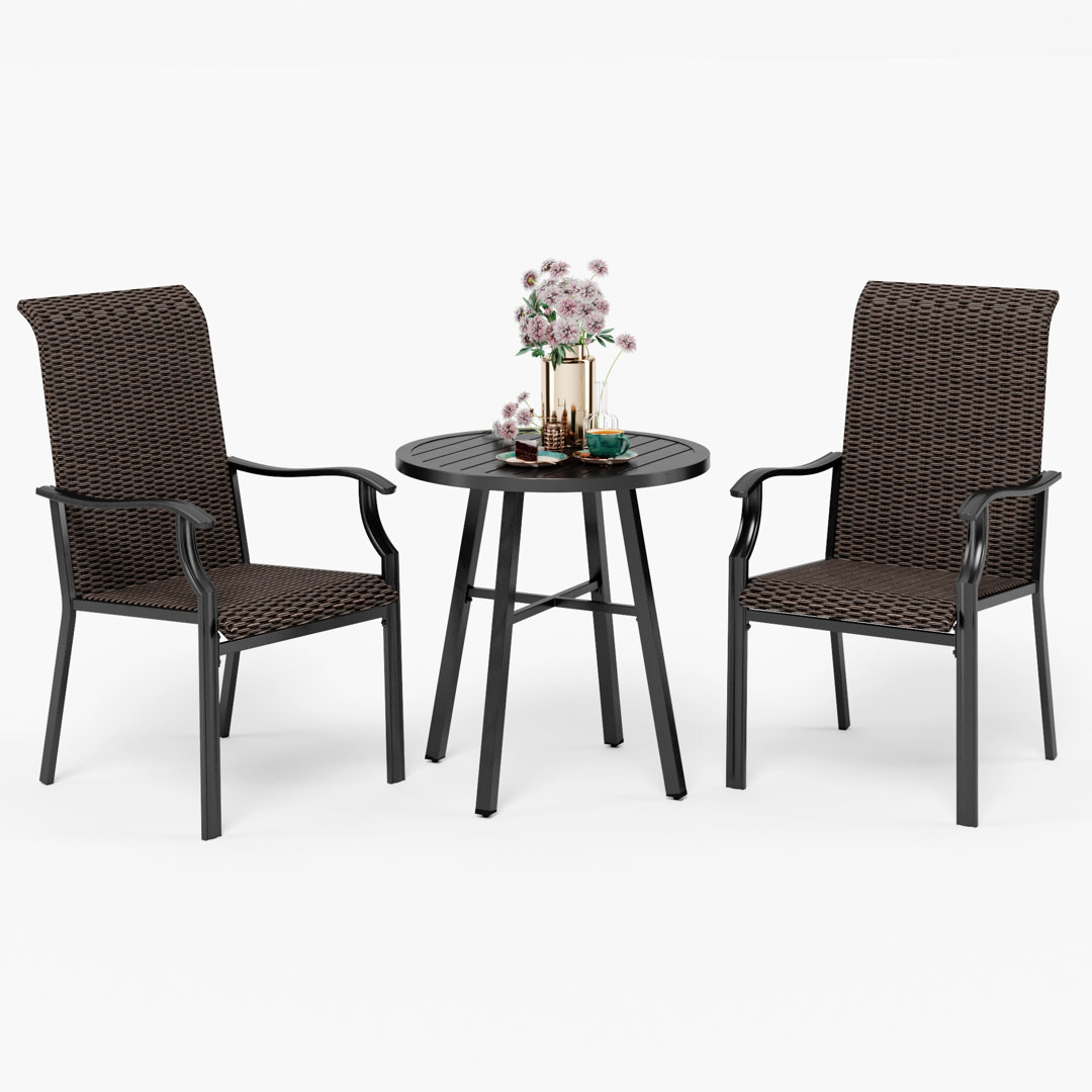 Round 3 - Piece 2 - Person 71.12Cm L Outdoor Bistro Set