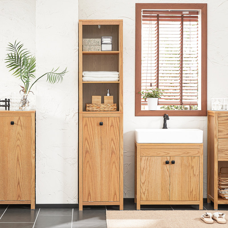 Komar Freestanding Linen Cabinet, Natural