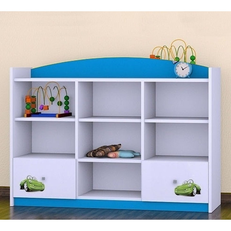 Beau 92 cm H X 129 cm W Kids Cube Bookcase, Blue