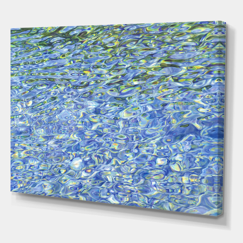«Sunny Water with Transparent Waves Reflecting Gentle Sunshine II», reproduction sur toile, H 24 po x l 32 po x P 1 po