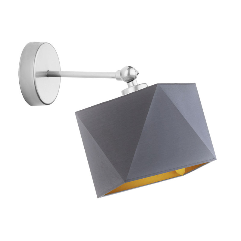 Brinegar Swing Arm Sconce, Grey/Gold