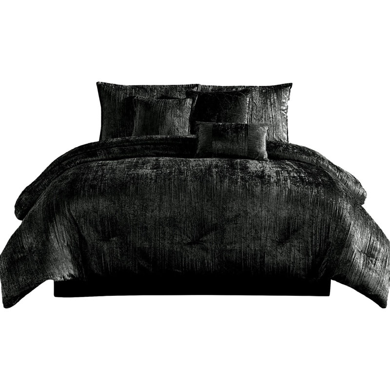Riverbrook Home Turin Blush, Black, King Comforter + 6 Additional Pieces