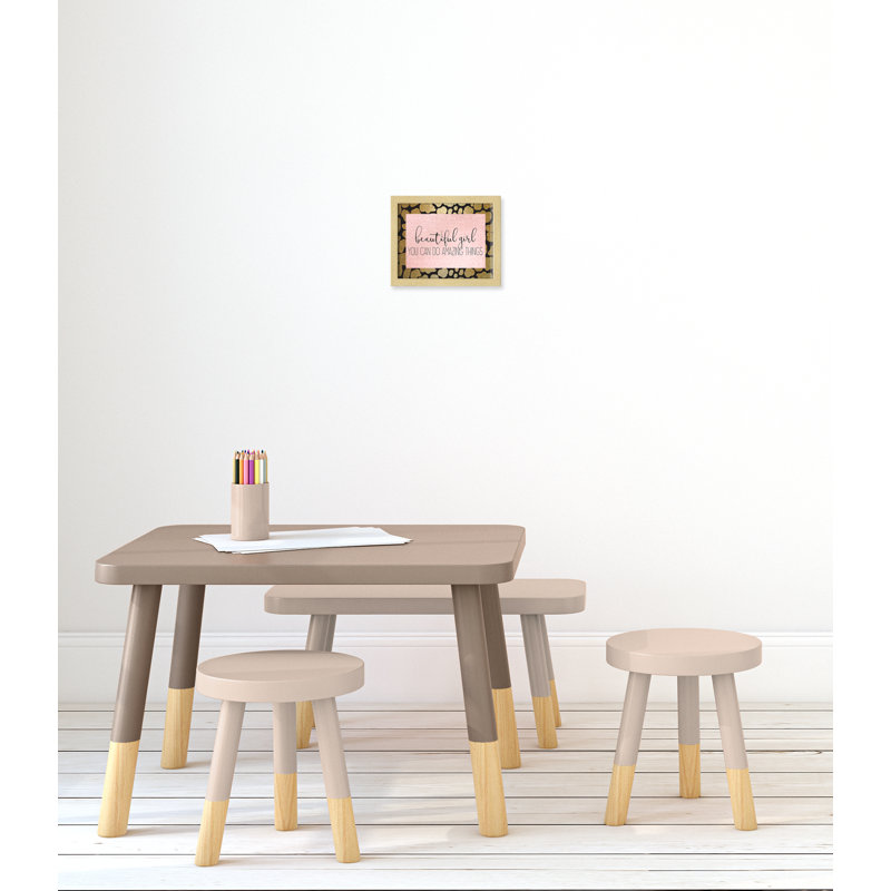 Impression sur papier Amazing Things, H 9 po x l 11 po x P 1,19 po, Encadré de boîte champagne