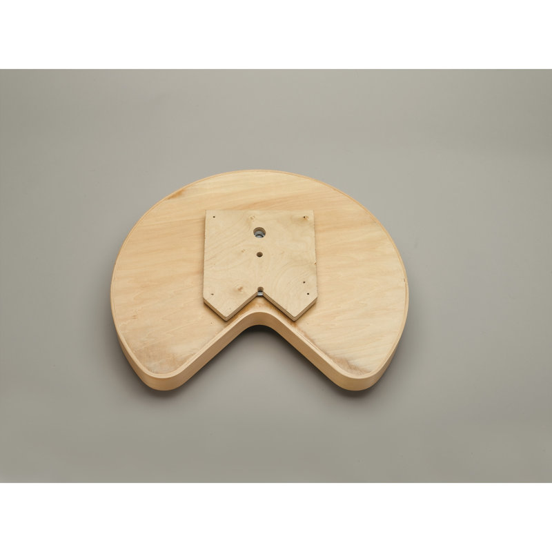 Plateau tournant en bois avec bandes pivotantes