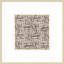 «Charcoal Striped Squares in Alternating Patterns» par Hazel J, impression sur bois encadrée-385608298-385608299