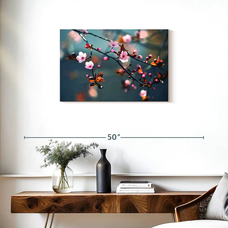 Sakura Harnek en fleurs, H 20 po x l 30 po