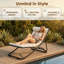 Chaise pliante d'extérieur 2 pièces avec coussin épais et appui-tête amovible-1215749659