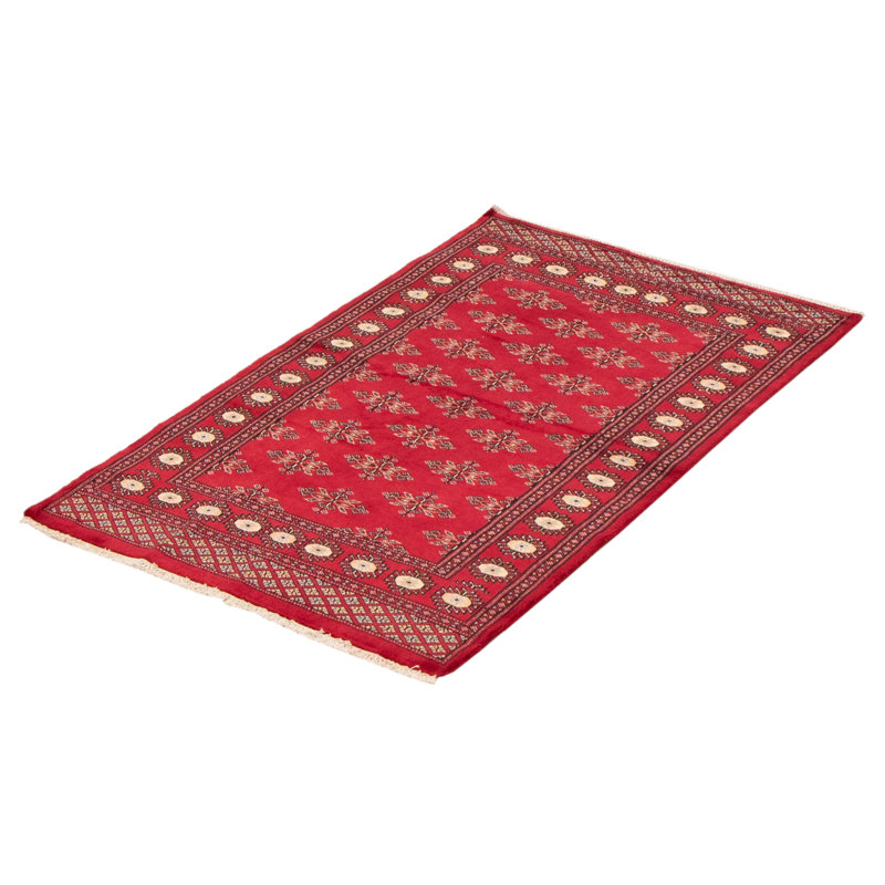 Tapis rouge foncé Malechi Peshawar Bokhara 3 pi 1 po x 4 pi 9 po