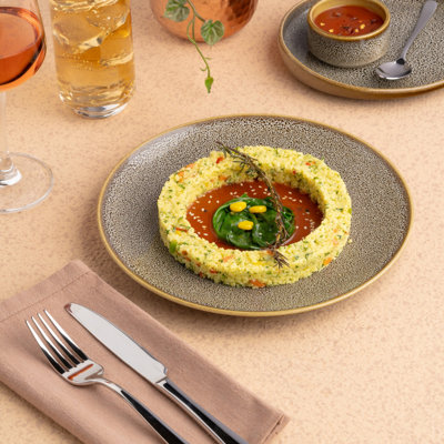 FRECKLES Premium Porcelain Vital Coupe Round Rimless Plate | Microwave & Dishwasher Safe | Pack of 12