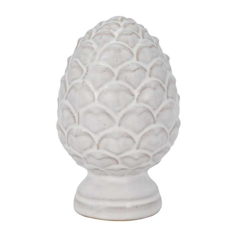 Sagebrook Home Harto Ceramic 6" Ivory Artichoke Figurine, A Charming Touch To Your Decor Collection