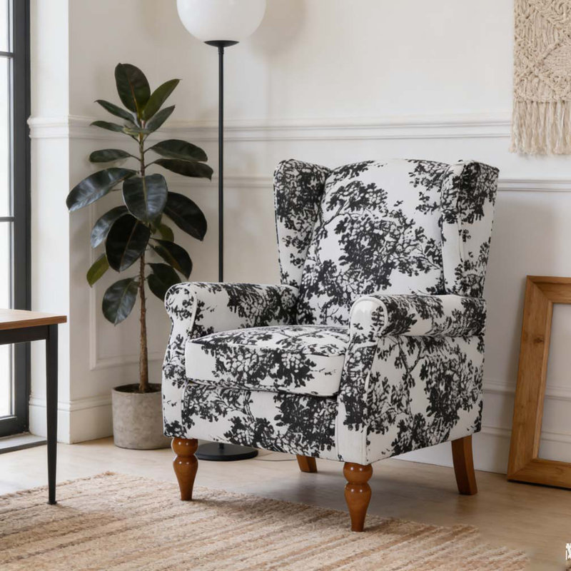 Ensemble de table basse et fauteuil, Antique White+Gray