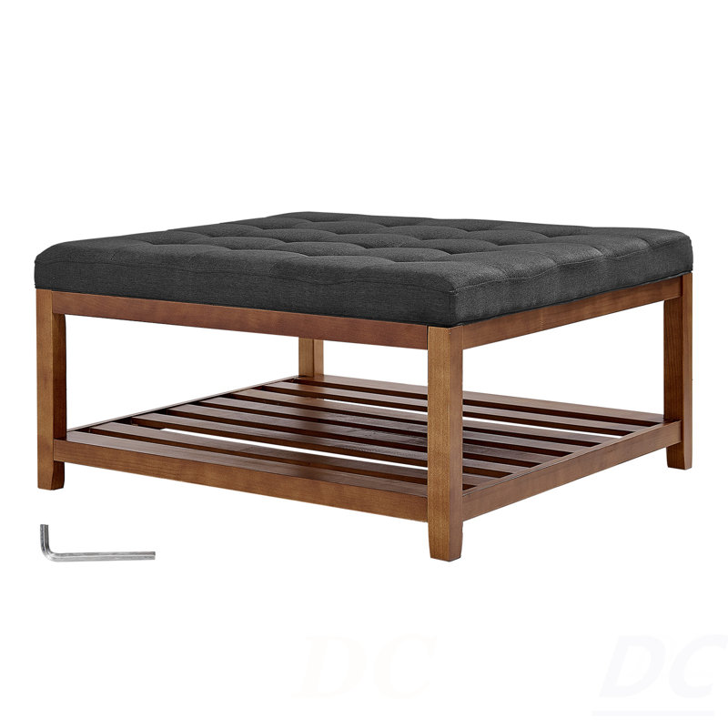 Grande table basse carrée avec repose-pieds 400 LBS