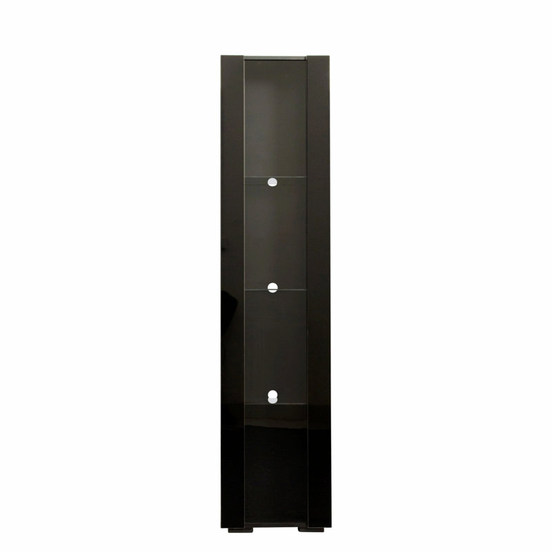 Accent Cabinet, Display Cabinet, Narrow Side Cabinet For Living Room, Accent Storage Cabinet For Home, Black