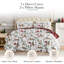 White Christmas Oversized Reversible Holiday Bedding Duvet Cover Set with shams-102615689