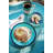 Lisbon Cobalt & Green Stripe Salad Plate