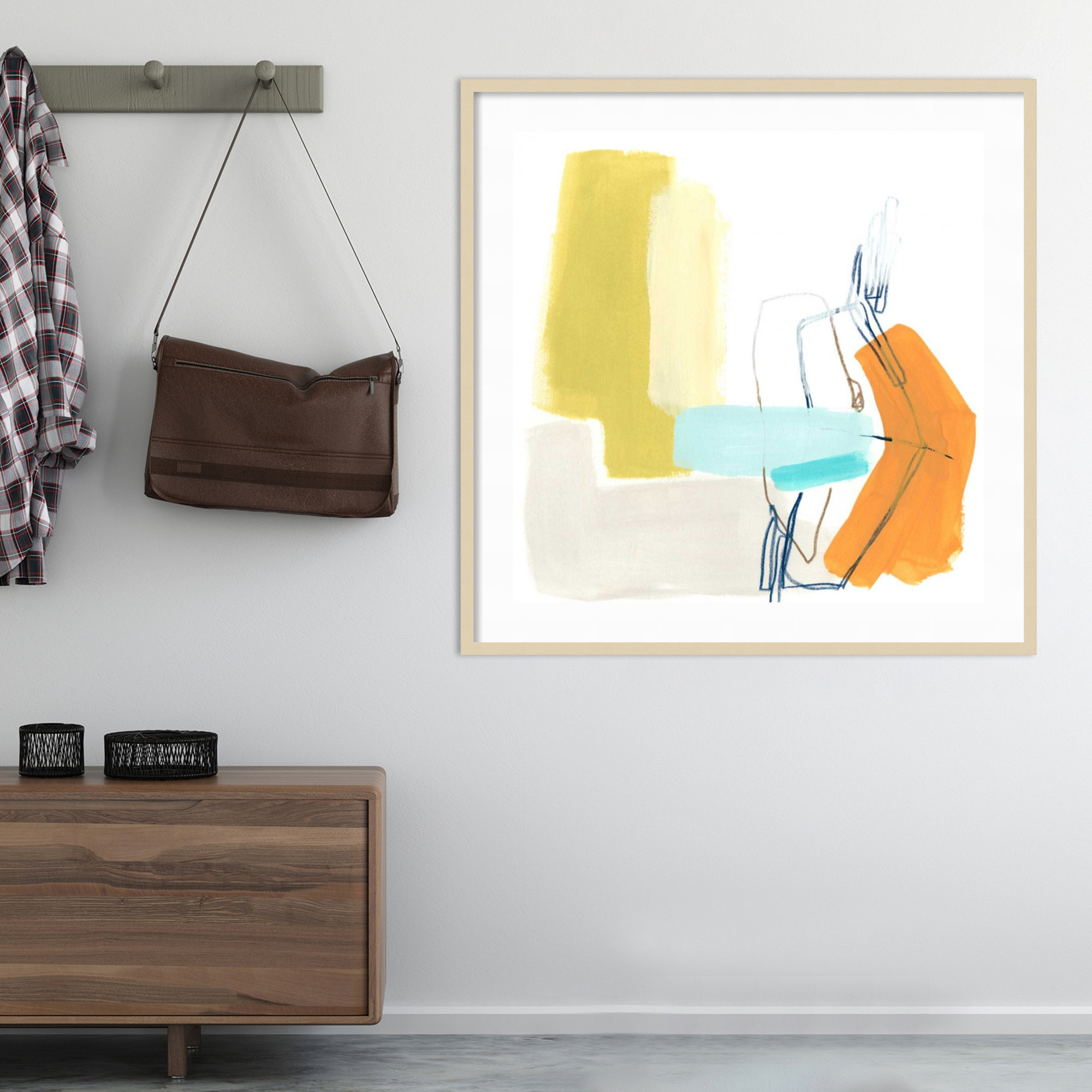Adagio IV by June Erica Vess, Noir Black Framed Paper, 41.38" H x 41.38" W x 0.88" D