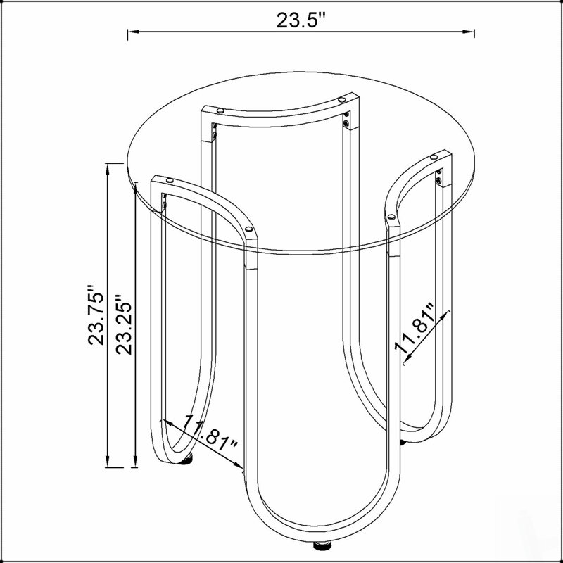 Ensemble de tables basses rondes chromées 2 pièces avec dessus en verre trempé, parfait pour les salons modernes et élégants