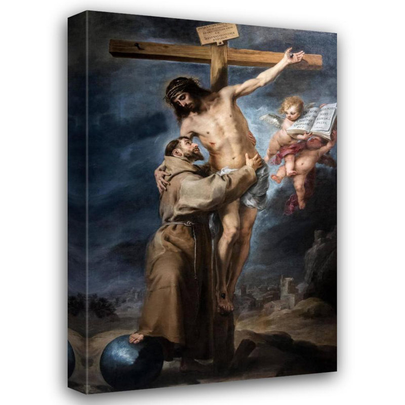 Saint François d'Assise embrassant le Christ crucifié