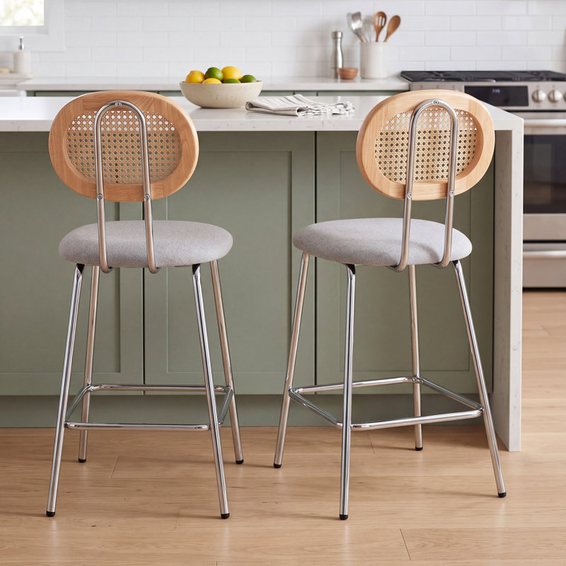 Tabourets de bar de style campagnard 24 po, Gris