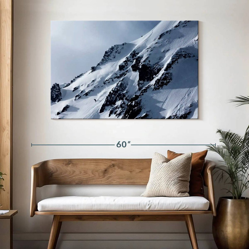 Kavia Skiing Down The Mountain, 32" H x 48" W